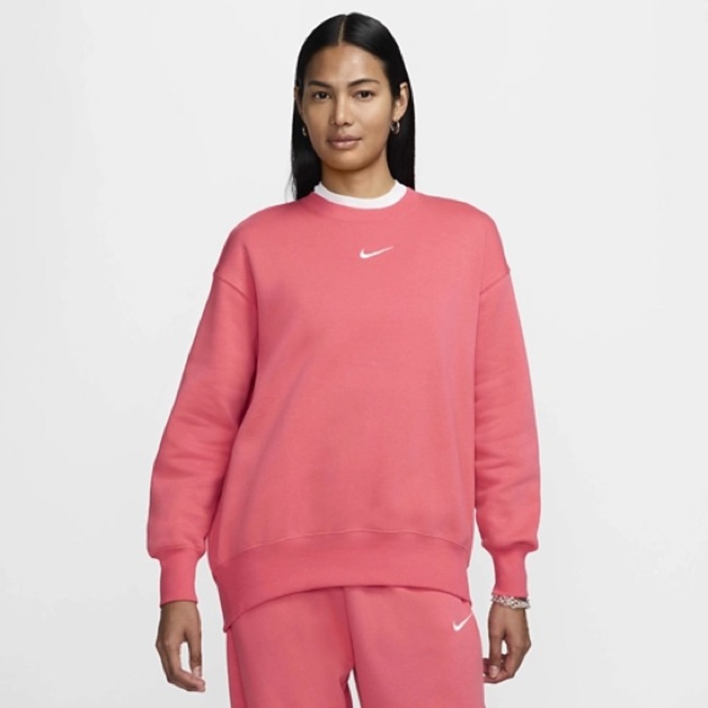 Nike pink Phoenix OS Fleece Crew
